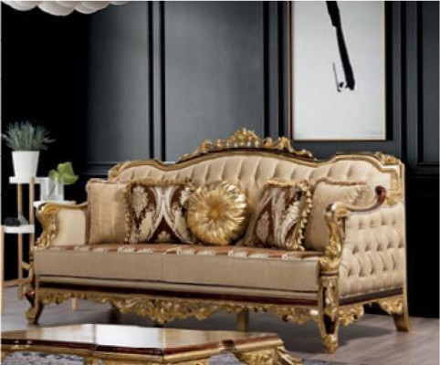 Classic Sofa Set Coffee table Armchair Couch 5pc Chesterfield Furniture