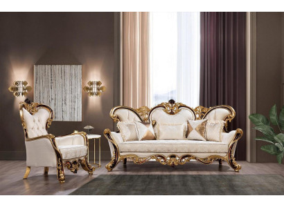 Royal Sofa Set 3+1 Seater Sofa Armchair Classic r Design Luxury Living room