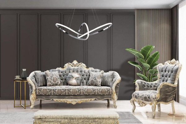Classic Chesterfield Baroque Couch Living room Furniture Complete Set 5pcs