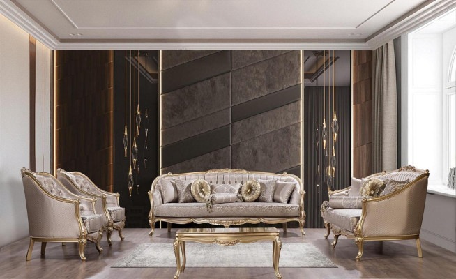 Suite Sofa set 3+1 Seater Living room Classic Design Sofa Set Armchair