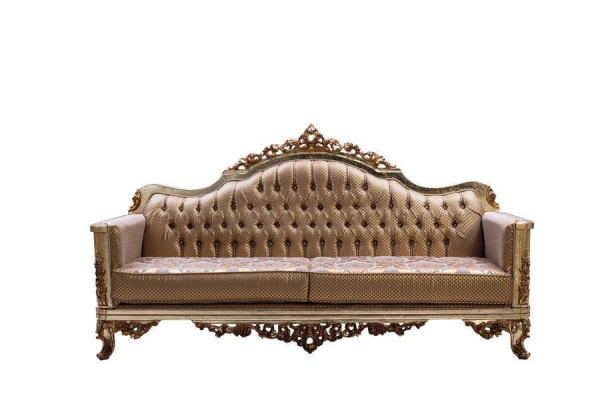 Sofa 3 Seater Living room Couch Textile Luxury Classic Design Three-seater