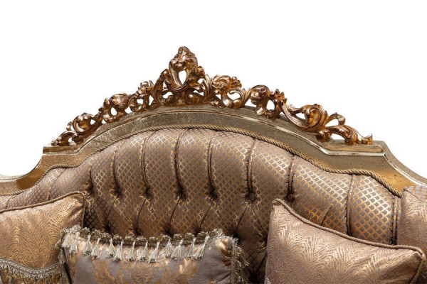 Sofa 3 Seater Living room Couch Textile Luxury Classic Design Three-seater