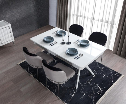Dining room Set Dining table 4x Chairs Wall unit 9tlg.Group Suite Furniture