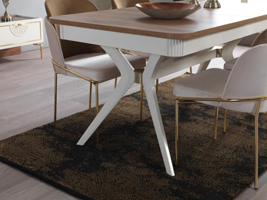 Complete Set Dining table 4x Chairs Dining room Set Ess Group Wood 5pcs