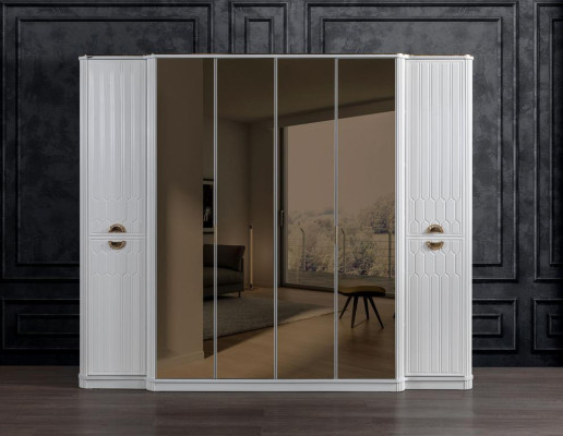 Bedroom Furniture Wood Wardrobe Wardrobe Style Modern White new