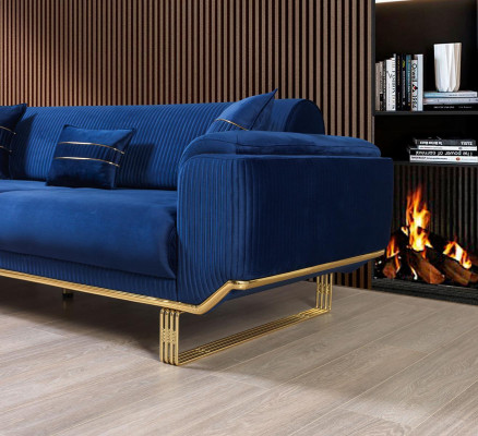 Blue's Sofa Living room Sofa 3 Seater Couches Designer Couch Upholstery Sofas Textile new