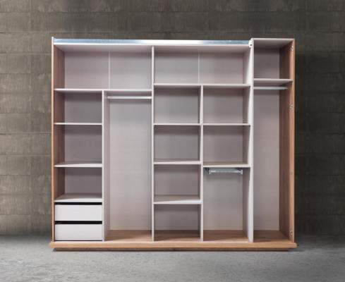 Bedroom Wardrobe Wardrobe Wood Design brown Luxury LED Cabinets