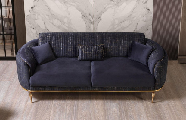 Living room Sofa 3 Seater Blue Furniture Luxury Couches xxl Furniture Couch Sofas