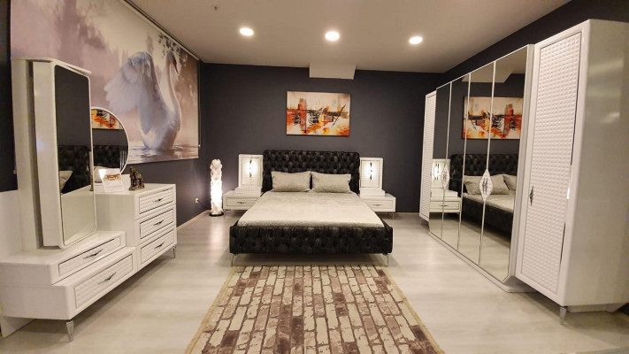 Bedroom Bed Chesterfield Upholstery Design Luxury Double Beds Black
