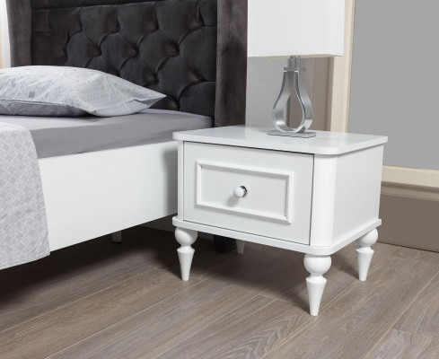 Bedside table Children Side Children's Room Wood Design Modern Furniture White