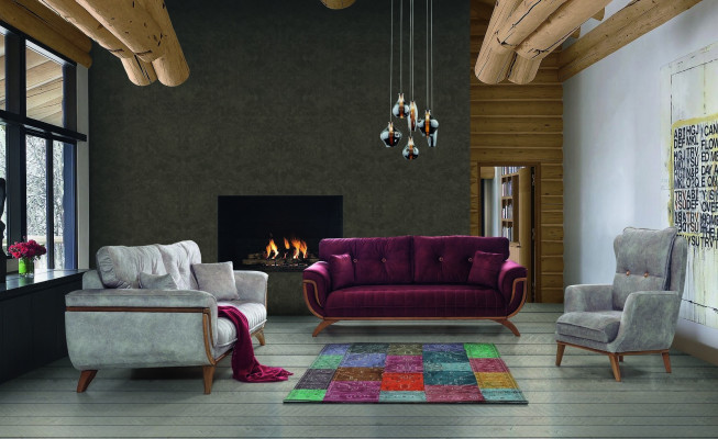 Living room Armchair 1 Seat Couch Upholstery Luxury Textile Design Wood Furniture