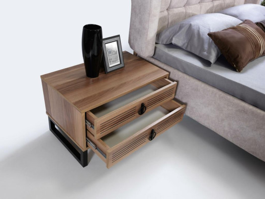 Bedroom Bedside table Design Sideboard Wood with Metal Luxury new