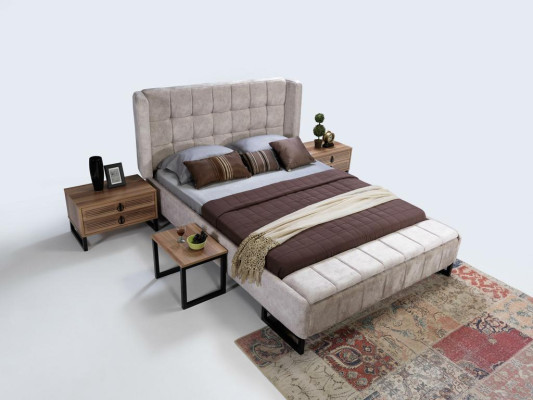 Bedroom Bedside table Design Sideboard Wood with Metal Luxury new