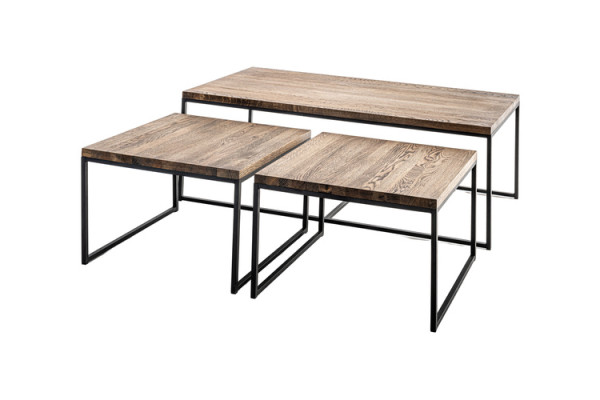 Wood Design Side Tables Couch Table Sofa Living Room 3x Set Living Room Loft