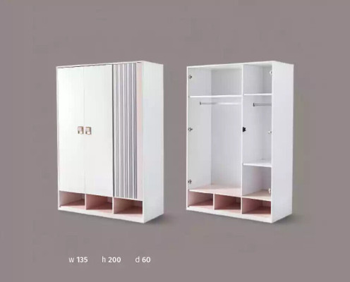 Wardrobe White Wood Cabinets Childrens room Furniture Design Furnishings