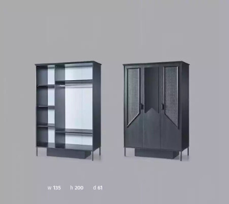 Wardrobe Wardrobe Furniture Bedroom Cabinets Wood Loft Furnishings Black