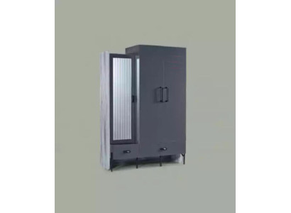 Wardrobe Gray Coat rack Cabinets Bedroom Wood Furniture Furnishings 134cm