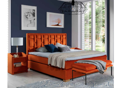 Upholstered bed Beds Bed Upholstery Leather Textile Designer Boxspring Beds Hotel