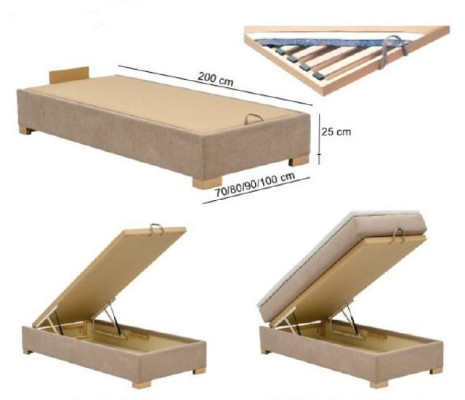 Continental Box Spring Bed Beds Double Leather Upholstery High Textile Bed