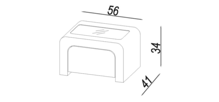 Bedside table Bedside tables NIGHT DRAWER Side table Free choice of color CALGARY