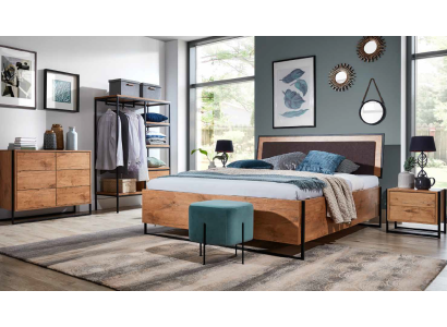 Wood Designer Bed Bedroom Beds Textile Leather Hotel Luxury Upholstery