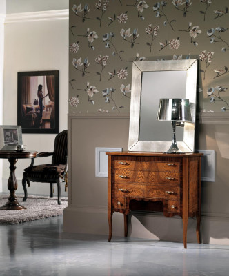 Set Chest of drawers with Mirror Chests of drawers Living room Wood Wardrobe Country house style design