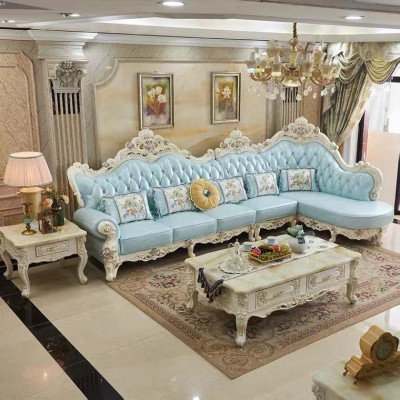 Corner sofa Sofa Living landscape Blue e Couch Corner suite Chesterfield