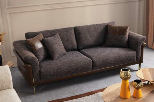 Sofa set 3+1 Seater upholstered sofa armchair luxury 2x coffee tables set