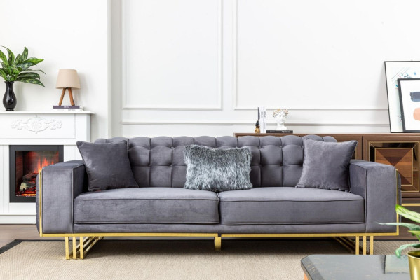 sofa Luxury Furniture Living room Feet 240cm Couch Sofas Couches 3 Seater