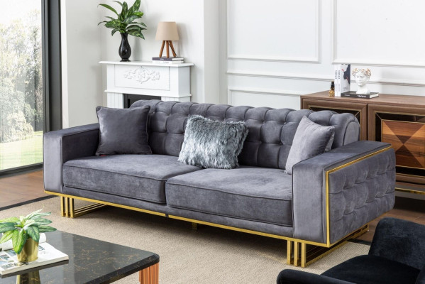 sofa Luxury Furniture Living room Feet 240cm Couch Sofas Couches 3 Seater