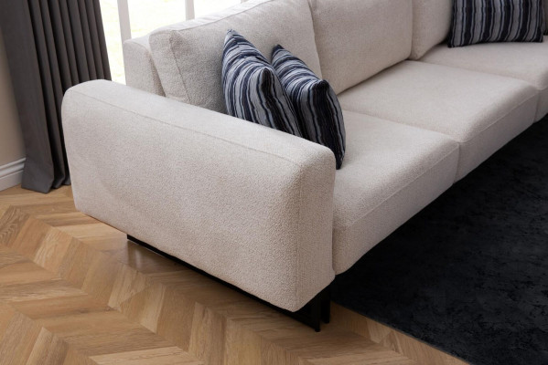 Designer 4 Seater Sofa Modern Furniture White Color in Style Living room