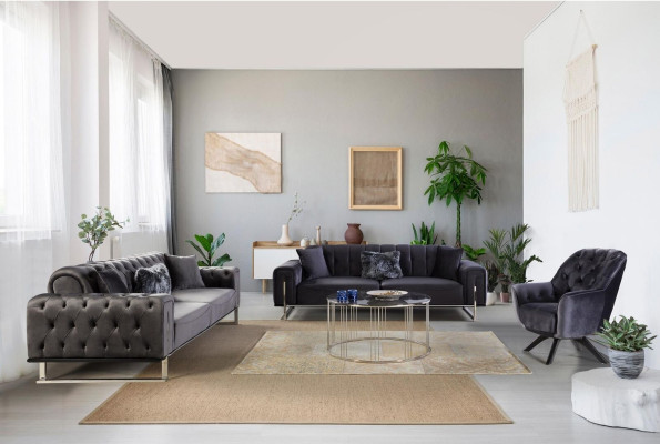 Designer Living room Set Sofa set 3+3+1 Seat Furniture Sets 3pcs.