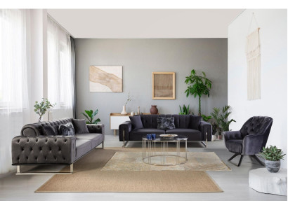 Designer Living room Set Sofa set 3+3+1 Seat Furniture Sets 3pcs.
