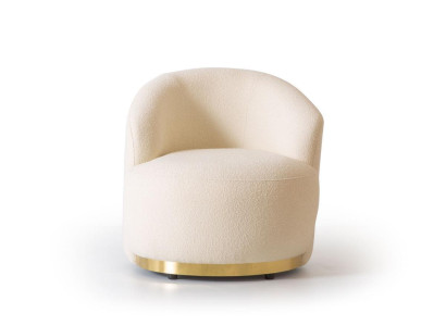 Armchair Modern White Living room Textile Luxury Design Lounge Club Single Seater