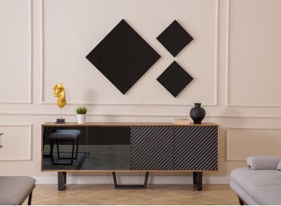 Designer Dining room Set 4-piece Sideboard with 3x Mirror Modern Style new