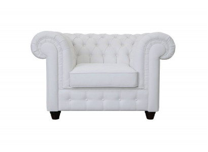 Elegant White Chesterfield Armchair: The charm of the Classic n in a modern style