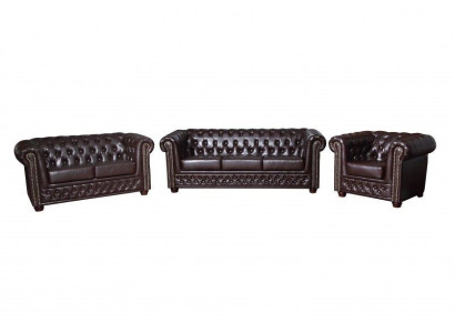 Chesterfield Sofa set 3+2+1 Yorki Couch Upholstery Set Sofas Couches new