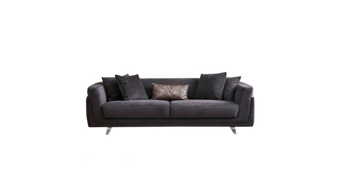 Three Seater Couch Sofa 3 Seater Gray Fabric Fabric Sofa Upholstered Sofa Design