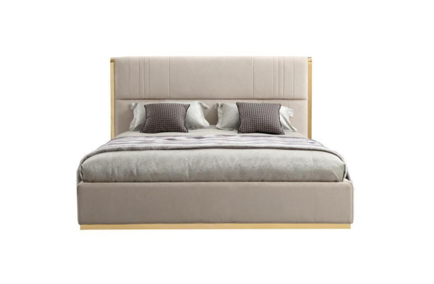 Bed Furniture Beige Bedroom Furniture Design Beds Luxury Furniture Modern Wood new