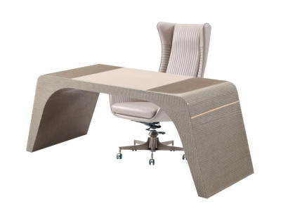 Study room buro luxury desk with computer chair office furniture modern beige