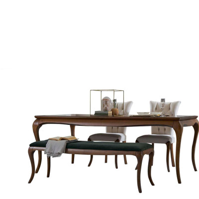 Dining set Dining room furniture Dining corner set Dining room 8-piece Wood Brown Table
