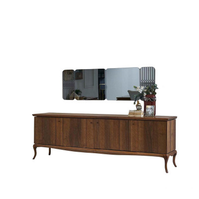 Dining set Dining room furniture Dining corner set Dining room 8-piece Wood Brown Table