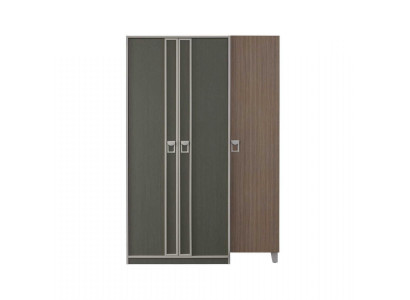 Wooden cupboard Wardrobe Children's cupboard Wardrobe Wood Gray Design