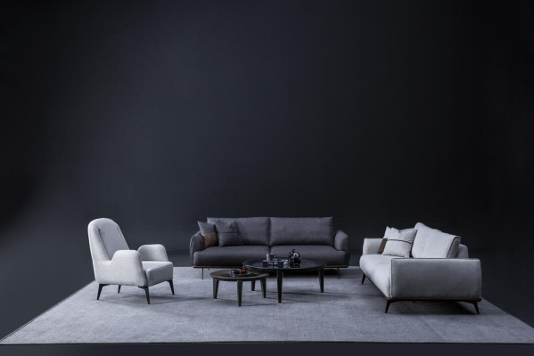 Sofa set three-seater armchair set design modern upholstered sofa textile