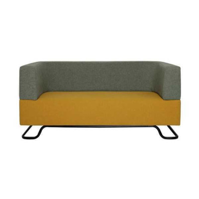 Two-tone 2-seater high-quality upholstery designer living room couch