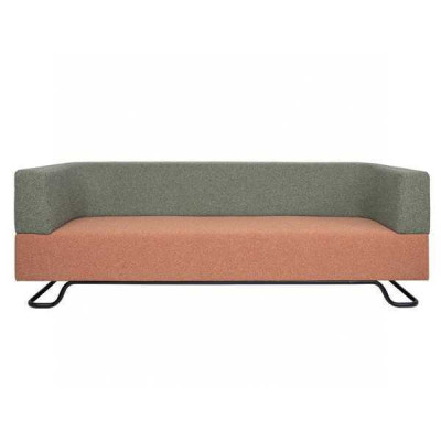 Two Tone Sofa Green 3 Seater Upholstery Living room Designer Couch