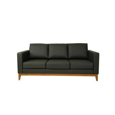 Black Office Sofa Designer 3-Seater Couch Living room 3-seater upholstered sofa