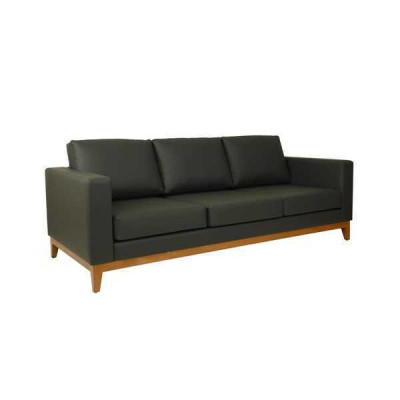 Black Office Sofa Designer 3-Seater Couch Living room 3-seater upholstered sofa
