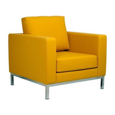 Yellow armchair modern study room relaxation chair imitation leather single seater