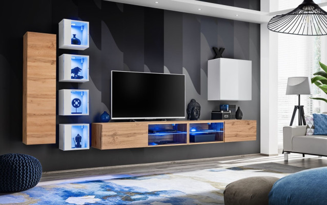 Designer Modern Furniture Wall Shelves TV Lowboard Wall Cabinet Hanging Wardrobe Wooden Furniture